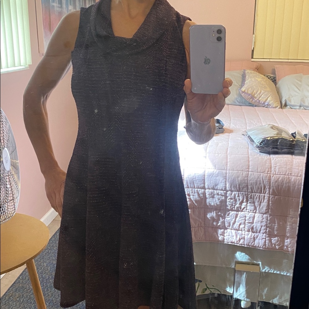 Taylor Shimmering Dark Purple Dress